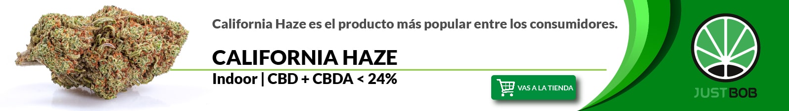 banner de justbobshop del cogollo cbd california haze