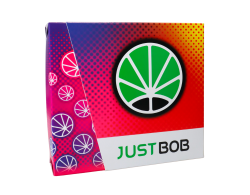 Kit JustBobShop Cogollos de CBD - Fondo Colorido con Logo