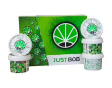 Kit JustBobShop Marihuana CBD - Fondo Verde con Envases