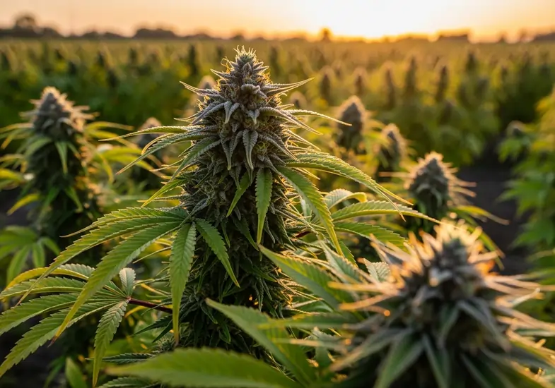 Imagen evocadora de la producción de cannabis | Just Bob Shop