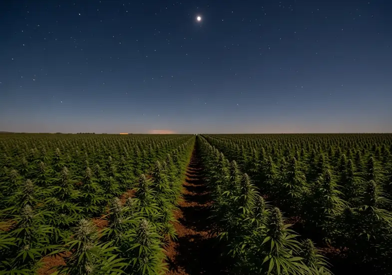 Imagen de ejemplo: cannabis y ciclo lunar | Just Bob Shop