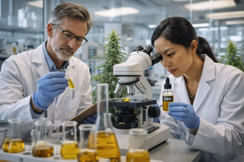 Los científicos del laboratorio analizan con precisión el aceite de CBD | Justbobshop