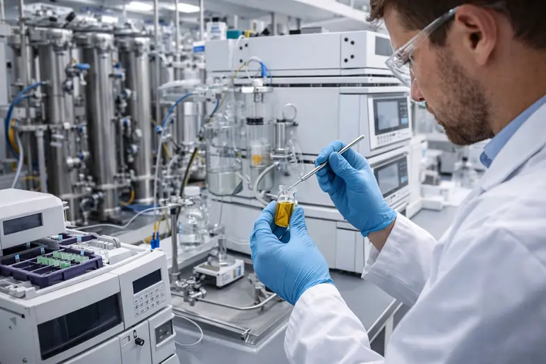 Laboratorio moderno de extracción y análisis de cannabinoides con equipos industriales y control de calidad. | Justbobshop