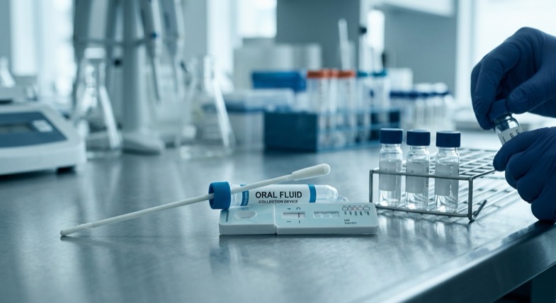 Dispositivo de test de saliva para detección de THC en fluido oral